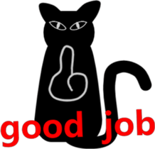 Flattery of cat sticker #2033540