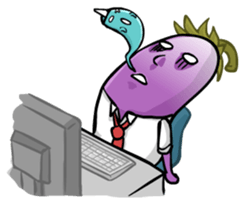 Eggplant E.T. [by Shin] sticker #2033623