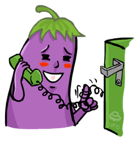 Eggplant E.T. [by Shin] sticker #2033635