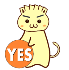 Gyonyan  "The cat of the GYOZA head" sticker #2033770