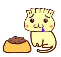 Gyonyan  "The cat of the GYOZA head" sticker #2033778