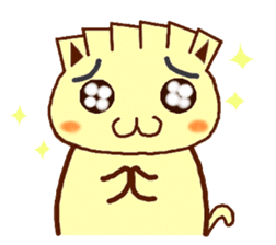 Gyonyan  "The cat of the GYOZA head" sticker #2033783