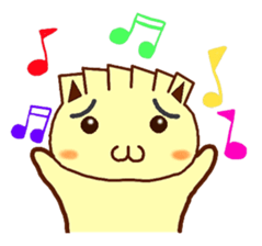 Gyonyan  "The cat of the GYOZA head" sticker #2033787