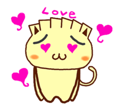 Gyonyan  "The cat of the GYOZA head" sticker #2033796