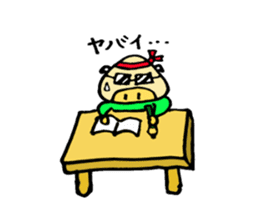 Sticker of Japanese cultural pig sticker #2035539