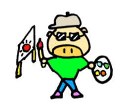 Sticker of Japanese cultural pig sticker #2035549