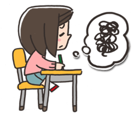 Daily of the elementary school girls sticker #2035953