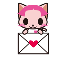 Bobbed hair animals - little cat sticker #2037411