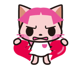 Bobbed hair animals - little cat sticker #2037412