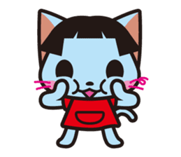 Bobbed hair animals - little cat sticker #2037413