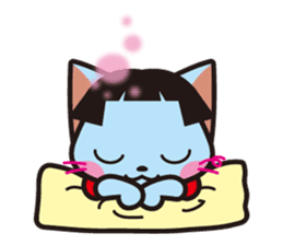 Bobbed hair animals - little cat sticker #2037416
