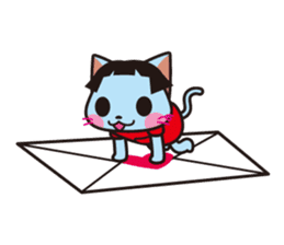 Bobbed hair animals - little cat sticker #2037420