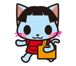Bobbed hair animals - little cat sticker #2037421