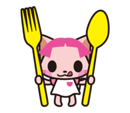 Bobbed hair animals - little cat sticker #2037422