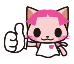 Bobbed hair animals - little cat sticker #2037423