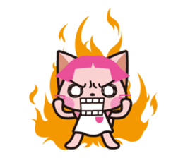 Bobbed hair animals - little cat sticker #2037424