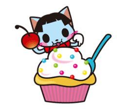 Bobbed hair animals - little cat sticker #2037425