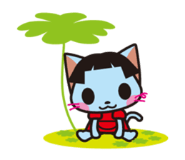 Bobbed hair animals - little cat sticker #2037427