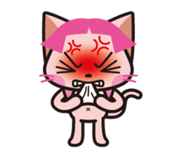 Bobbed hair animals - little cat sticker #2037430