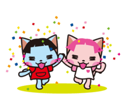 Bobbed hair animals - little cat sticker #2037431