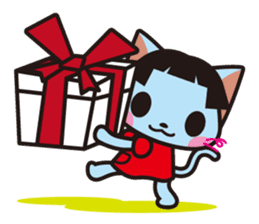 Bobbed hair animals - little cat sticker #2037437