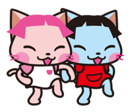 Bobbed hair animals - little cat sticker #2037440