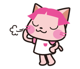 Bobbed hair animals - little cat sticker #2037441