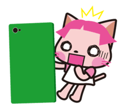 Bobbed hair animals - little cat sticker #2037442