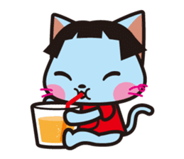 Bobbed hair animals - little cat sticker #2037443