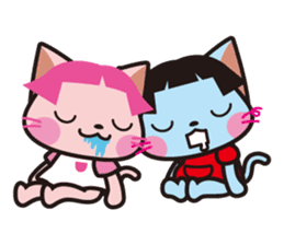 Bobbed hair animals - little cat sticker #2037444