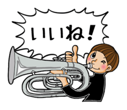 I am a member of the brass band club.(2) sticker #2039012