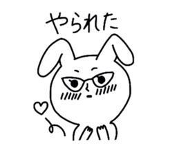 Cat senior and rabbit manager. sticker #2039481