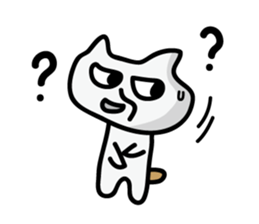 The White cat "Nekokun" sticker #2043141