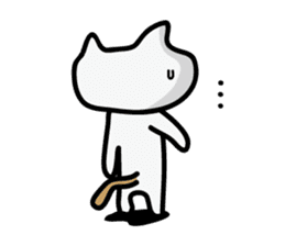 The White cat "Nekokun" sticker #2043149