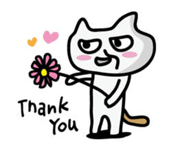 The White cat "Nekokun" sticker #2043162