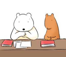 Polar bear & Capybara sticker #2045535