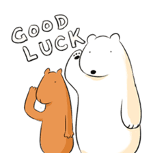 Polar bear & Capybara sticker #2045556