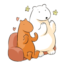 Polar bear & Capybara sticker #2045565