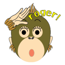 Child Utatan of the Monkey sticker #2045776