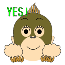 Child Utatan of the Monkey sticker #2045782