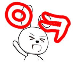 21th edition white rabbit expressive sticker #2046501