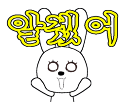 21th edition white rabbit expressive sticker #2046506