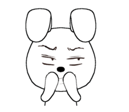 21th edition white rabbit expressive sticker #2046531