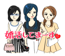 Japanese women in conversation sticker #2049569