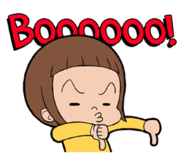 bobbed hair girl sticker #2049980