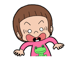 bobbed hair girl sticker #2049992