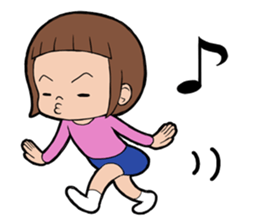 bobbed hair girl sticker #2049995