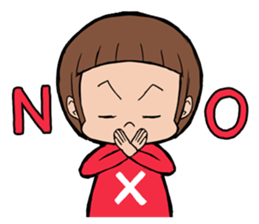 bobbed hair girl sticker #2050004