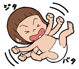 bobbed hair girl sticker #2050006