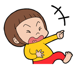 bobbed hair girl sticker #2050012